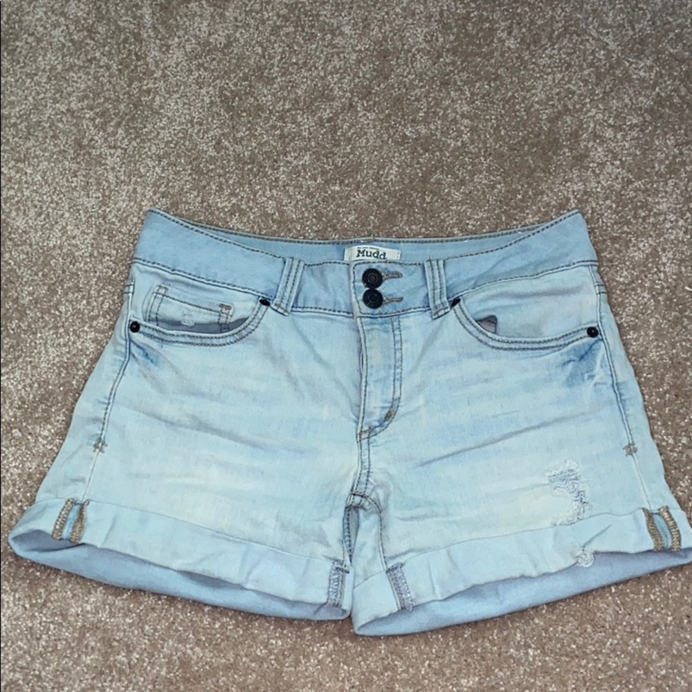 Mudd Light-wash Jean Shorts